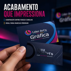Cartão de Visita — Laminação Fosca + Verniz Localizado F/V