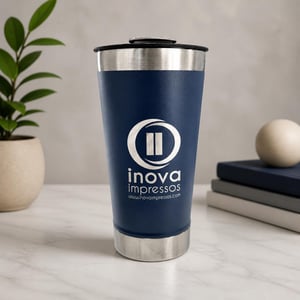 Copo Térmico 500ml com Abridor Copo térmico de inox com acabamento liso e capacidade 500ml, material livre de BPA. Contém tampa com abridor. Altura :  17,1 cm  Largura :  9,1 cm  Pintura eletrostática Gravação á laser de logomarca 