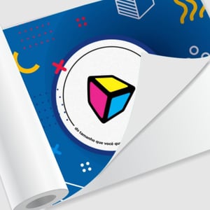 Adesivo em Vinil Ritrama Brilho Vinil Branco  4x0 Brilho Sem acabamento 