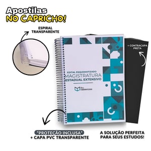 IMPRESSÃO DE APOSTILAS A4 Papel Sulfite  Impressão Digital à Tinta Pigmentada  Espiral + Capa Transparente/Verso Preta Opção Capas Personalizada
