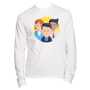 Camiseta Personalizada manga longa - Estampa Localizada Tecido Poliéster Estampa Colorida A4  Sublimação  