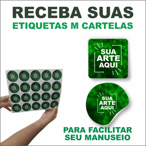 Etiquetas Adesivas 10x10 CM  Personalizadas - Com sua arte