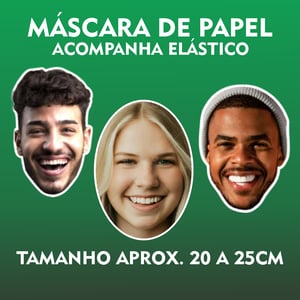 Máscaras Rosto para festas Formatura, casamento, noivo, noiva, despedidas Papel Fotográfico 20X25 Aprox. 4x0  Sem acabamento Acompanha elástico
