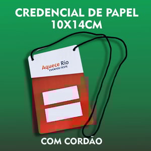 Crachá/credencial Personalizado Tamanho 10x14cm - Com cordão Papel Fotográfico 10X14CM 4x0   Acompanha cordão (não vai amarrado)