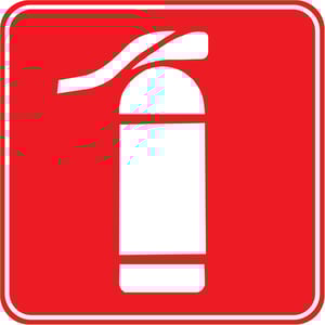 Adesivo Pictograma Extintor Vinil 0.10mm 20x20cm 4x0 Laminação Fosca Corte Reto 