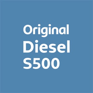 Adesivo Etiqueta Original Diesel S500 Vinil 0.10mm 5x5cm 4x0 Laminação Fosca Corte Reto 