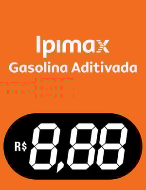 BA Ipimax Gasolina Aditivada Vinil 0.10mm Aplicado em Poliondas 3mm 100x130cm 4x0  Corte Reto 