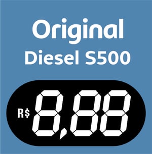 Placa Ponta de Ilha Original Diesel S500 Vinil 0.10mm Aplicado em chapa de P.S 1mm com fita dupla face no verso 49x50cm 4x0  Corte Reto 