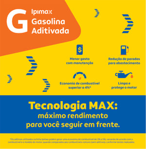 Placa Ponta de Ilha Gasolina Aditivada Tecnologia Max Vinil 0.10mm Aplicado em chapa de P.S 1mm com fita dupla face no verso 49x50cm 4x0  Corte Reto 