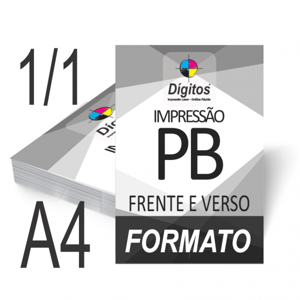 Impressões em sulfite A4 SULFITE 21 x 29 cm 4x0 /4 x 4  75g/m 