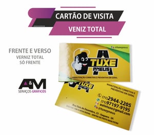 Cartão de visita Frente e Verso Papel Couchê 250g/m² 8,8x4,8cm   Corte Reto - Não criamos logotipo