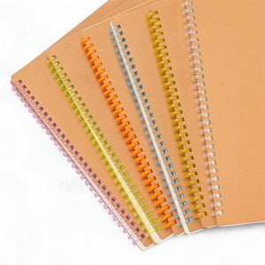 Caderno Kraft Plastico 19 cm x 25,5 cm Impressão 1 cor, Impressão 2 cores, Impressão 3 cores, Impressão 4 cores   
