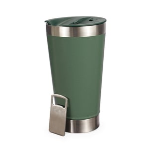 Copo Térmico 500ml com Abridor 18645T Aço Inox e Plastico 17,1 cm x 9,1 cm Impressão 1 cor, Impressão 2 cores, Impressão 3 cores, Impressão 4 cores   