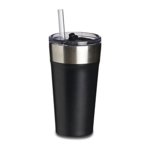 Copo Térmico com Canudo 500ml 18655 inox 17,2cm x 9,3 cm Impressão 1 cor, Impressão 2 cores, Impressão 3 cores, Impressão 4 cores   