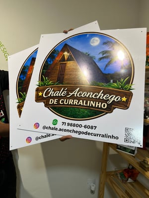 Placa em PVC adesivada PVC 2MM Personalizado 4x0 Impressão Corte reto 