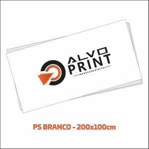 Placa de PS BRANCO Adesivada Chapa de Poliestireno branco 200x100cm    
