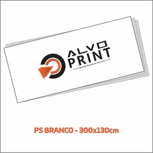 Placa de PS BRANCO Adesivada Chapa de Poliestireno branco 300x130cm    