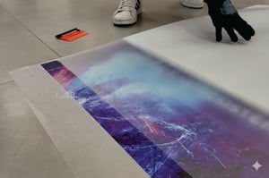 Adesivo Vinil Branco Antiderrapante - LAMINADO     COM RECORTE 