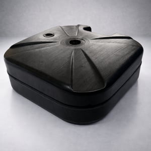 Base Wind Banner - Furo 3/4\" - Preta - Quadrada PLASTICO PRETO     