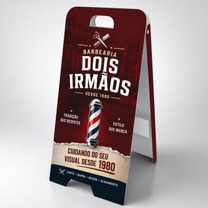 CAVALETE PS 2MM 53 X 98CM PSAI 2mm 53 x 98cm Colorido Frente e Verso 4x0 Impressão UV Fosco Alta Qualidade Arte Não Inclusa