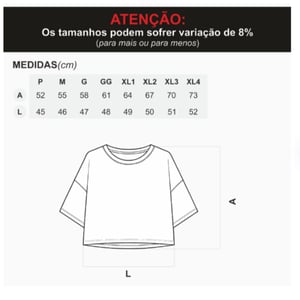 Cropped Básico Oversized