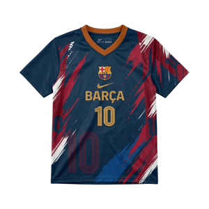 Camisa Futebol Juvenil Barça Tecido Dry Fit  4x0 - Colorido Frente  Costura 