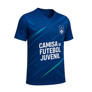 Camisa Futebol Juvenil Tecido Dry Fit  4x0 - Colorido Frente  Costura 