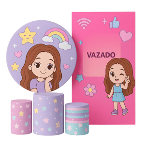 Kit Casado Veste Fácil Trio de Capas Cilindros Com Painel Redondo e Painel Retangular Vazado Temas Tecido: 95% Poliéster e 5% de Elastano. 140g/m 4x4 - Colorido Frente e Verso  Costua Dimensões: Peso: 1,000 kg Altura: 3,00 cm Largura: 22,00 cm Comprimento: 30,00 cm