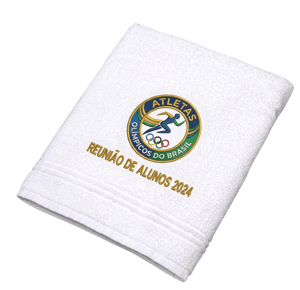 Toalhas Personalizadas para Empresas 100% Algodão Branco  4x4 - Colorido Frente e Verso  Costura Toalhas personalizadas para empresas: modelos lavabo, rosto e banho, com qualidade e personalização sob medida para sua marca.