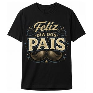 Camiseta Personalizada- Dia dos Pais Algodão 100g  4x0 - Colorido Frente  Costura 