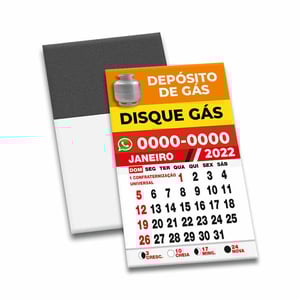 Imã de Geladeira com Calendário 2026