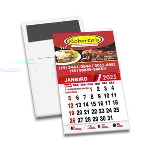 Imã de Geladeira com Calendário 2026