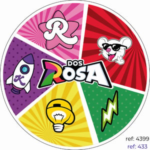 Dos Rosa - Capa de Painel Redondo