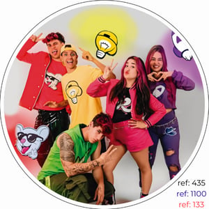 Dos Rosa - Capa de Painel Redondo