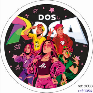 Dos Rosa - Capa de Painel Redondo