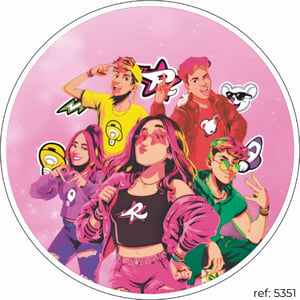 Dos Rosa - Capa de Painel Redondo