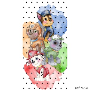 Patrulha Canina - Capa de Painel Lateral Veste Fácil 100x200