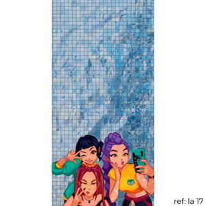Guerreiras do K-pop - Capa de Painel Lateral Veste Fácil 100x200
