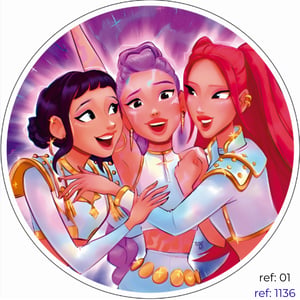 Guerreiras do K-pop - Capa de Painel Redondo