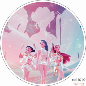 Guerreiras do K-pop - Capa de Painel Redondo