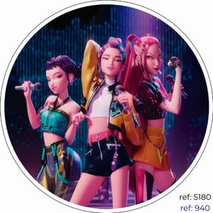 Guerreiras do K-pop - Capa de Painel Redondo