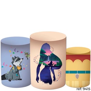 Princesas - Trio de Capas de Cilindros