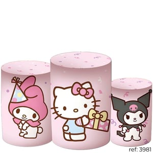 Turma Sanrio - Trio de Capas de Cilindros