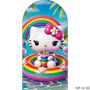 Hello Kitty - Capa de Painel Romano Veste Fácil 100x200