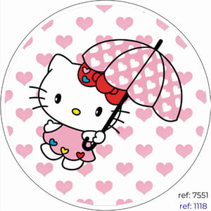 Hello Kitty - Capa de Painel Redondo