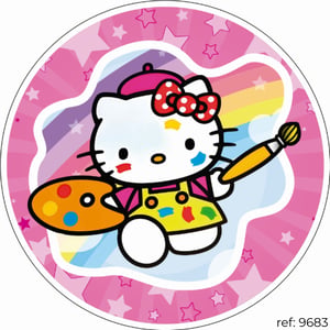 Hello Kitty - Capa de Painel Redondo