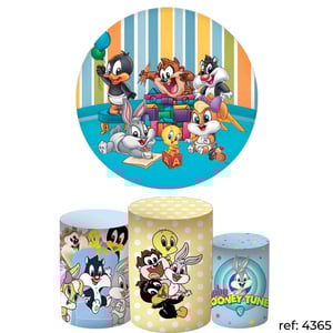 Looney Tunes - Kit Festa (Painel 150cm + Trio de Cilindros)