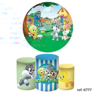 Looney Tunes - Kit Festa (Painel 150cm + Trio de Cilindros)