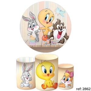 Looney Tunes - Kit Festa (Painel 150cm + Trio de Cilindros)
