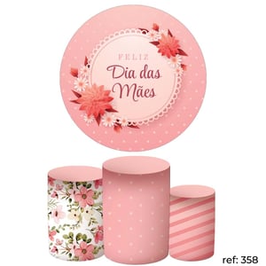 Dia das Mães - Kit Festa (Painel 150cm + Trio de Cilindros)
